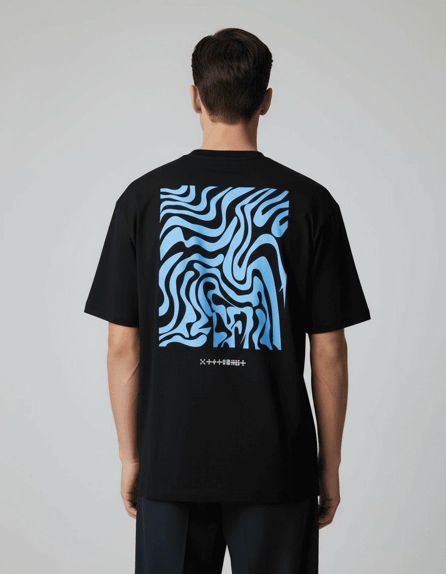 Wave Art Oversized Tee