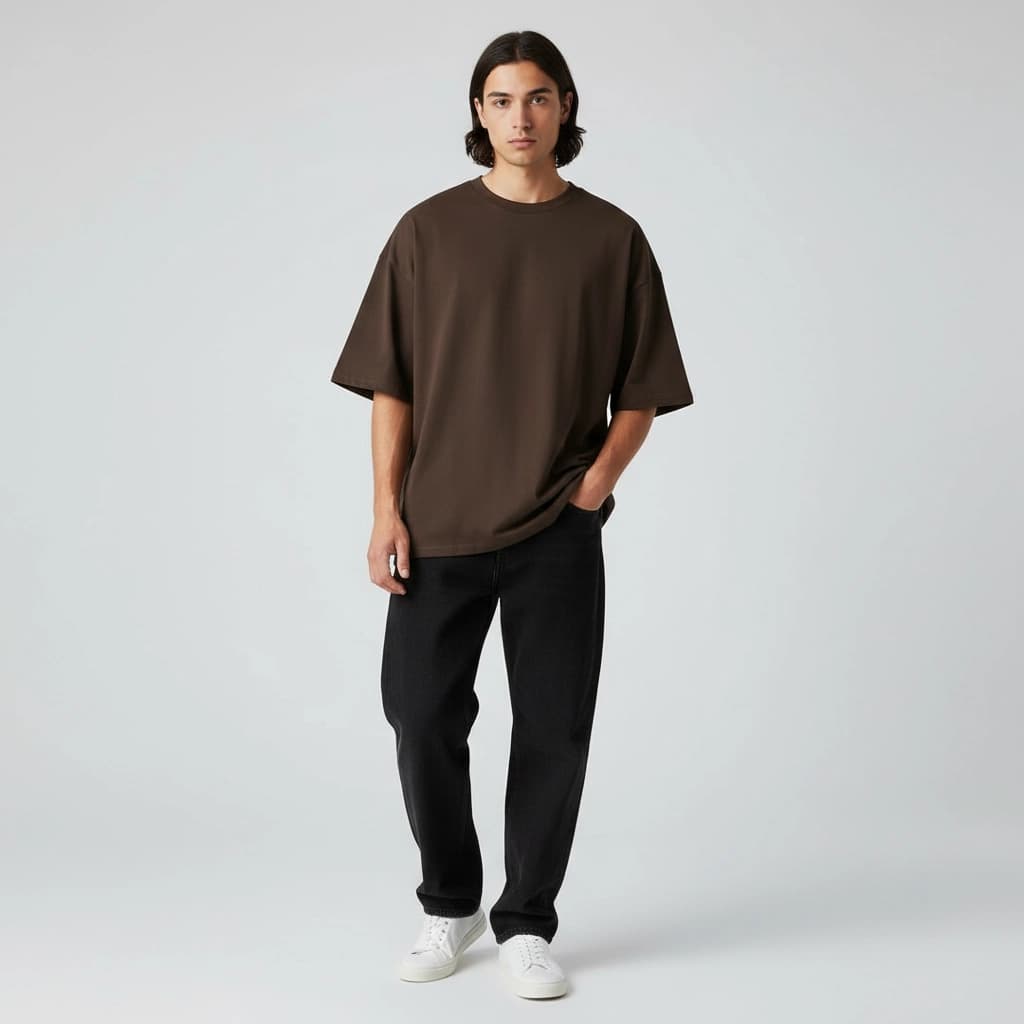 Classic Brown Drop Shoulder